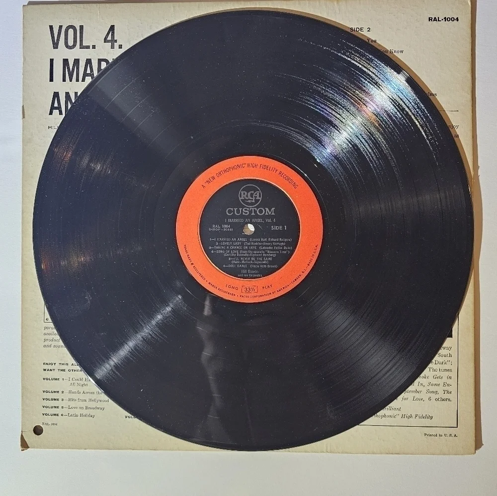1957 Vintage Vinyl: Hill Bowen's 'I Married An Angel' - Classic Orchestra Record - Picture 2 of 4